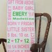 Large PERSONALIZED Baby Birth Announcement  - Typography Wood Sign