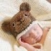 Crochet Little Brown Bear Hat (Newborn)