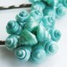 Mermaid handmade hair pins, ocean, vintage, one of a kind, sea, teal, aqua