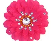 Hot Pink Penny Blossom Sparkly Flower Barrette (The Big Bang Theory)