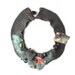 Recycled fabric necklace Bib with safety pins and beads for her - one of a kind-OOAK