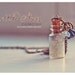 Tiny Bottle necklace, with glass flowers cute glitter stars. CUSTOM STARS COLOR. Glass Vial Necklace, Bottle Pendant
