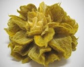Felted brooch Mustard Flower Feminine Gift For Her, gift idea eco friendly for women OOAK handmade accessories