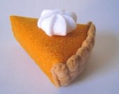 Felt Food Pumpkin pie set eco friendly play food for toy kitchen