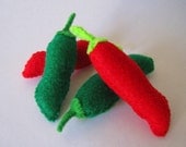 Felt Food Chili Set eco friendly kid's pretend play food for toy kitchen