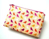 Bird Silhouette Mini Zippered Pouch