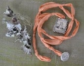 Knotted Seam Binding Necklace with Silver Pendant -Little House on the Prairie Ilustration-Prairie Dog