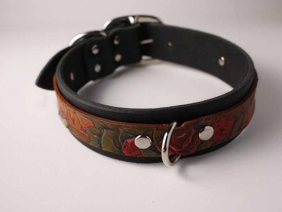 Leather Dog Collar Personalized Leather Dog Collar Tattoo Collar Stamped Dog Collar