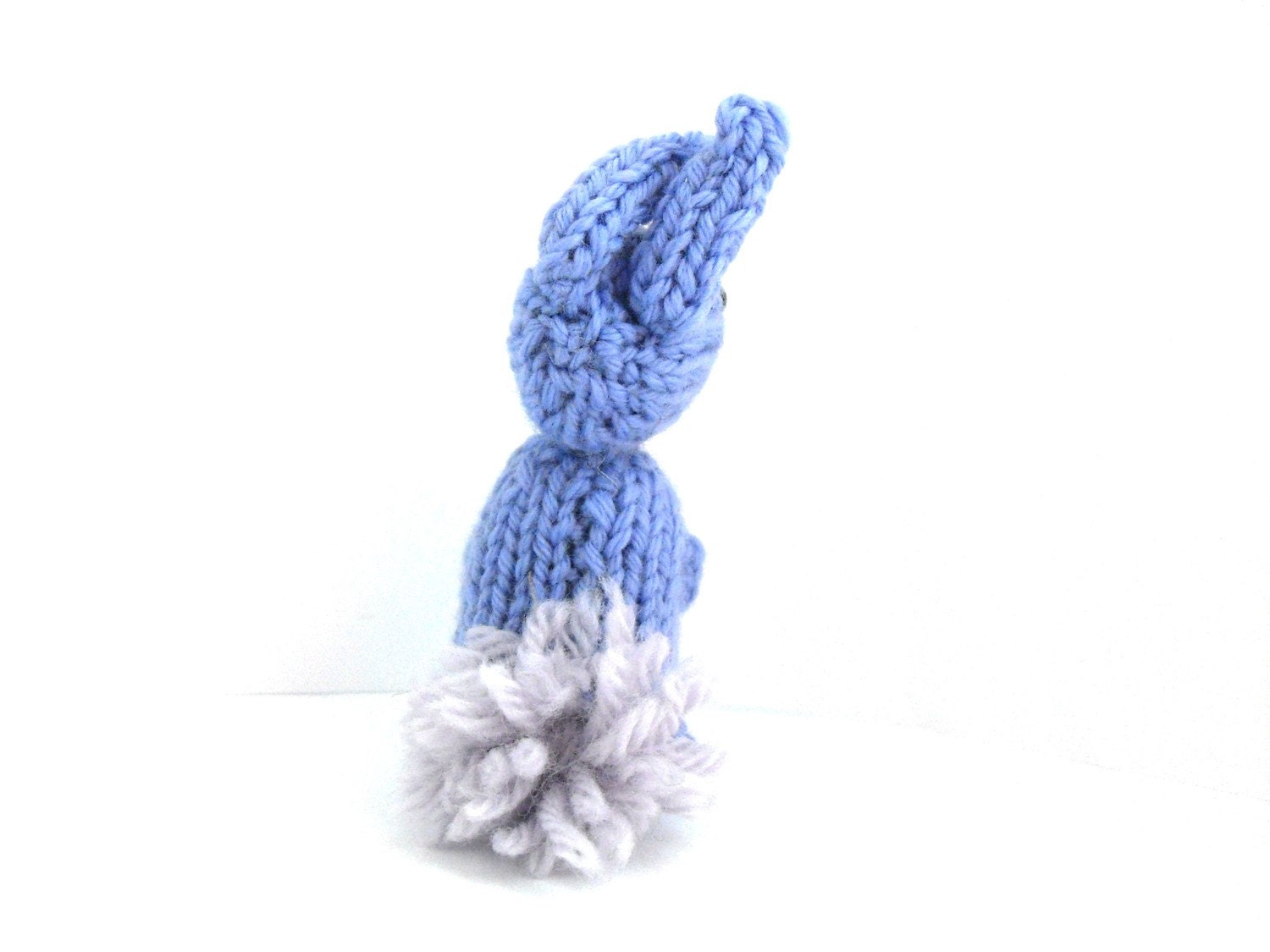 Hand Knit Bunny Plush Light Purple Ready to Ship
