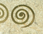 Vintage, Brass Swirl Pendant for necklace making, circa 1960- 1970. jewelry findings, jewels, jewelry making, Vintage item, Necklace