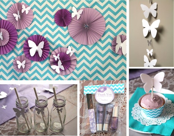 Butterfly Meadow - Birthday Decorations, full party package Il_570xn