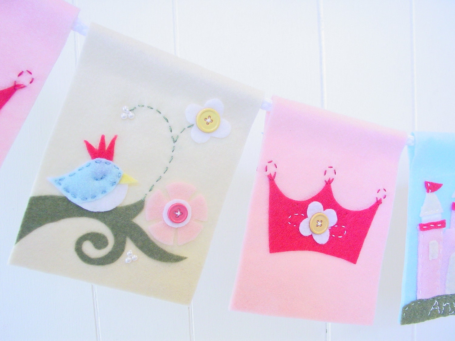 Princess fairy tale themed banner (7 flag)