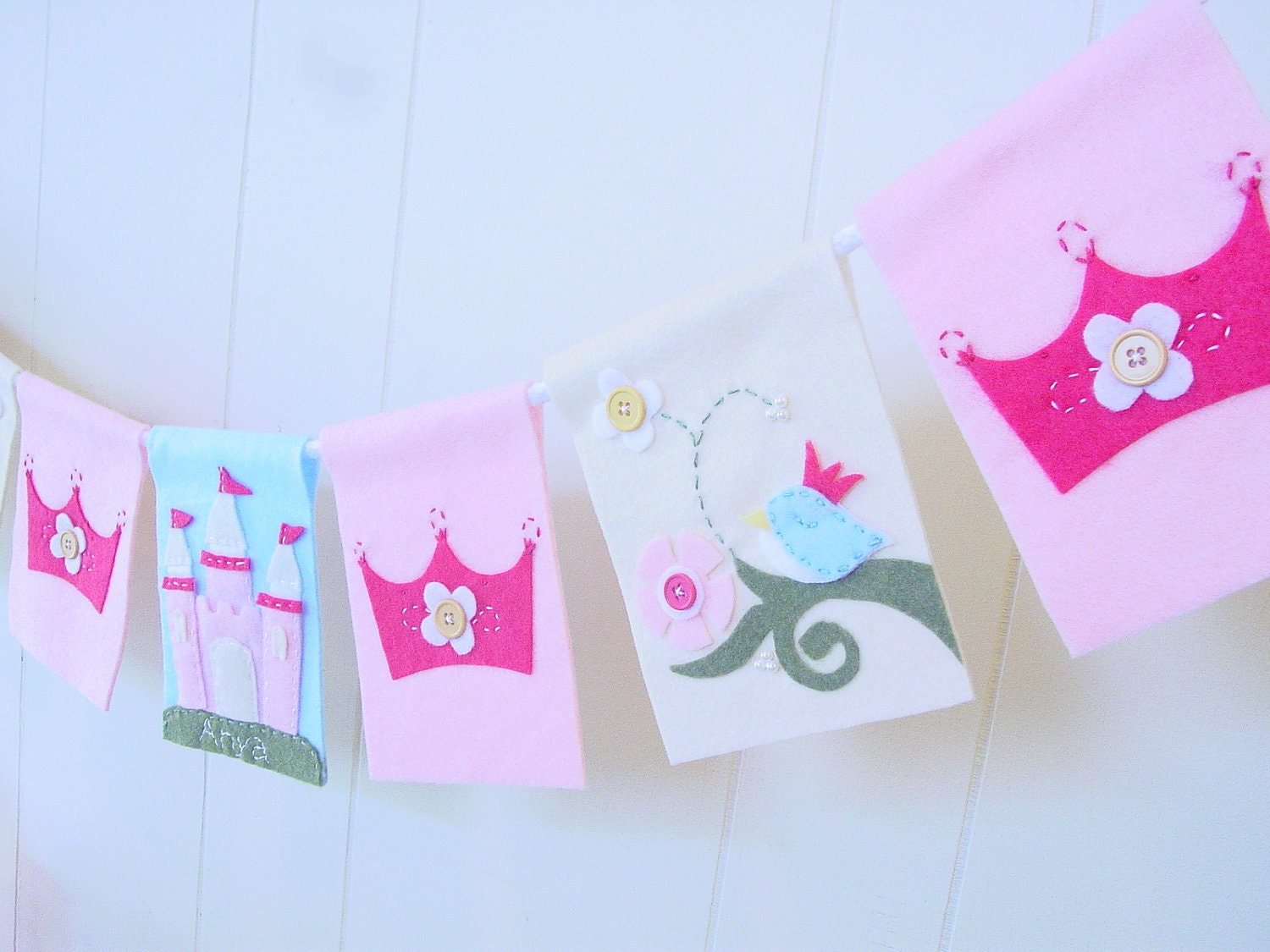 Princess fairy tale themed banner (7 flag)