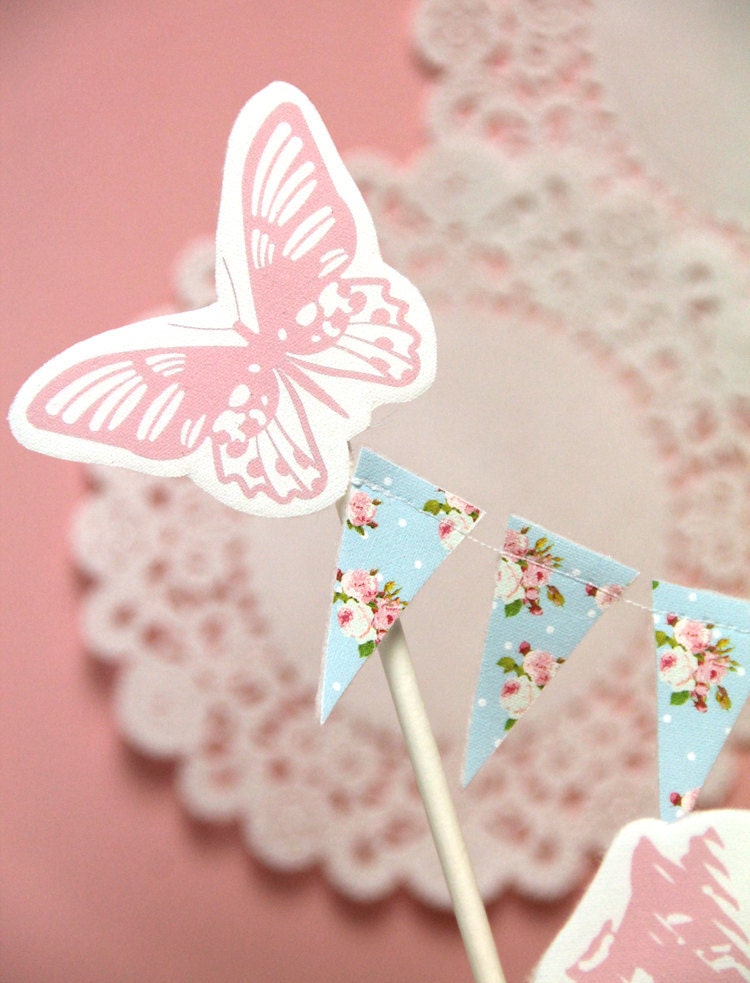 Shabby Chic - Birthday or Baby Shower Decorations , full party package