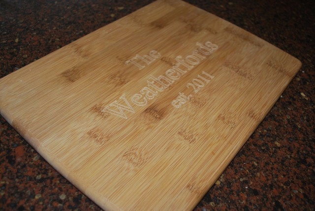 Engraved Bamboo Cutting Board