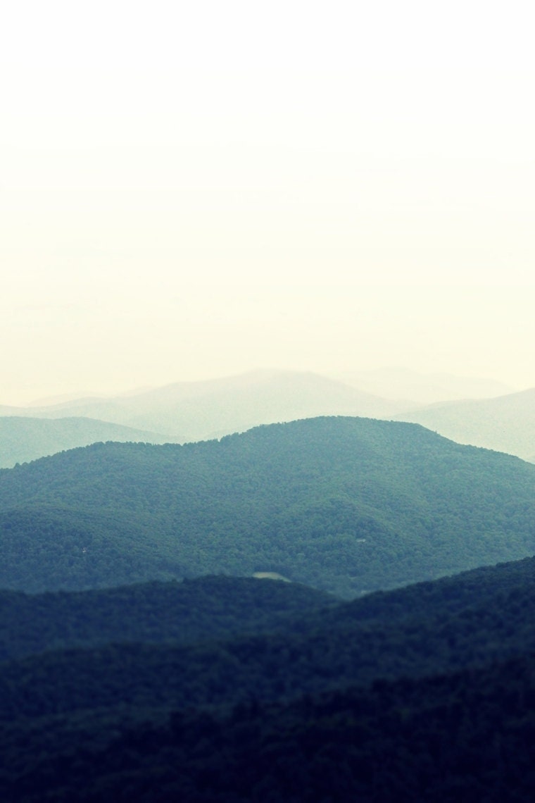 Mountain Landscape Photography 8x10 blue decor outdoor print navy peacock waves nursery decor