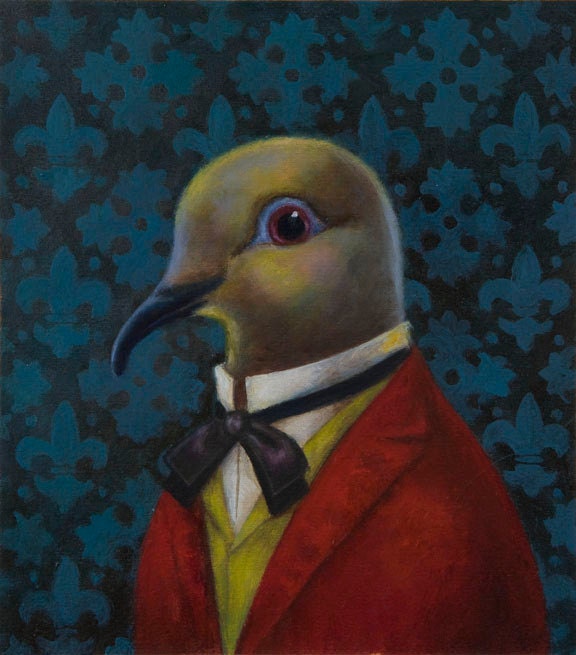 Bird Portrait Dove Blue