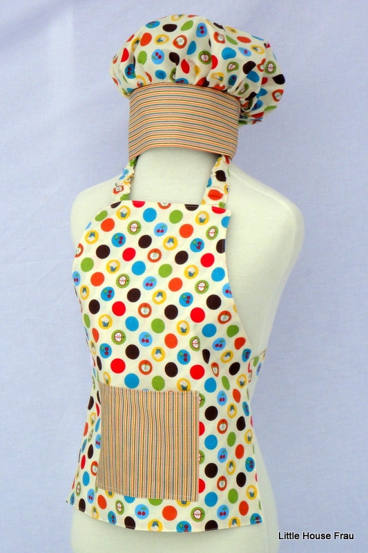 Montessori Apron Child Chef Pretend Kitchen Play or Art