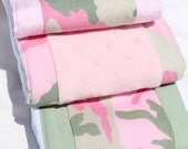 Pink Camoflauge Cloth Diaper Camo Burp Rag 3-Pack