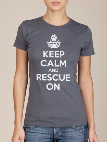 Keep Calm and Rescue On Cotton Tshirt