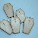 Woodcut Coffin Pin