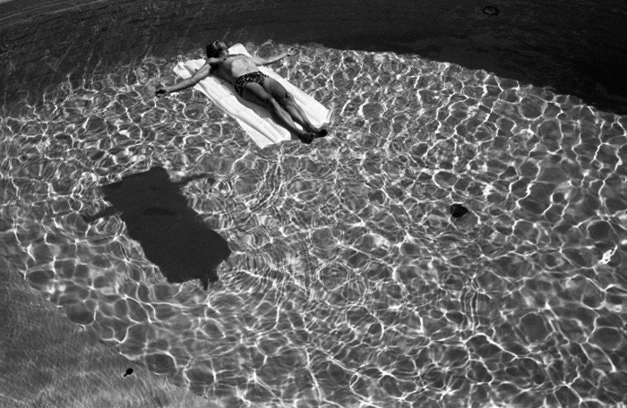 Floating Swimmer Fine Art Silver Print