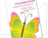 Customized and Printable Butterfly Birthday Party Invitation