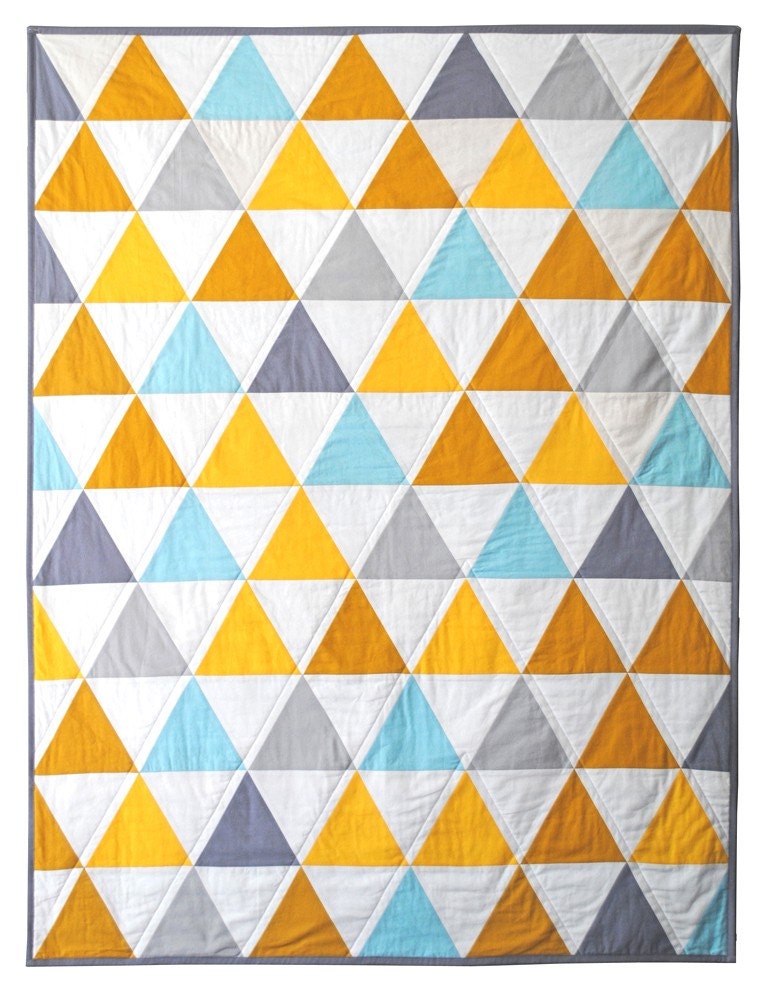 Equilateral Triangles Crib Quilt