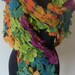 Multi colored long shawl/capelet/warmer/stole/scarf. Perfect for christmas gift