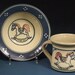 Multi-Color Stoneware Rocking Horse Baby Mug and Bowl Set II