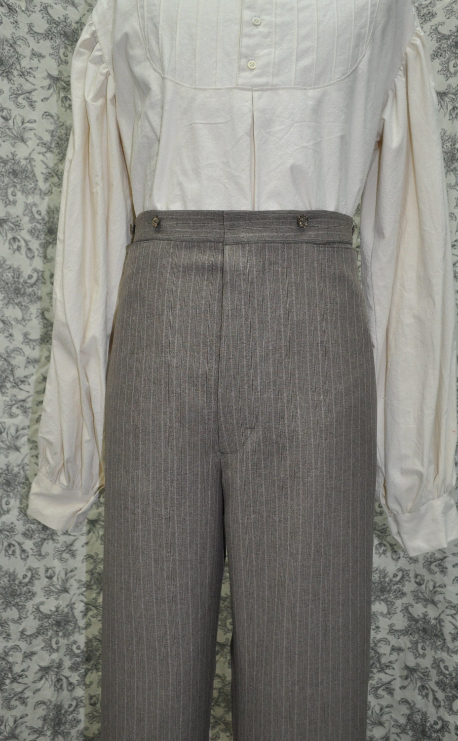 Men's Pants--Victorian--Steampunk--Custom--Made to Order----Button Fly--Front Pockets--waist sizes 32-42