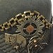 Men's Steampunk Hat-----One Of A Kind---READY TO SHIP--Upcycled--Gray Derby (Bowler) Style--Clockworks---Brass--Medium size 22"