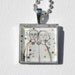 Pendant Wearable Art mother and daughter necklace  sisters natural look white spring mom gift