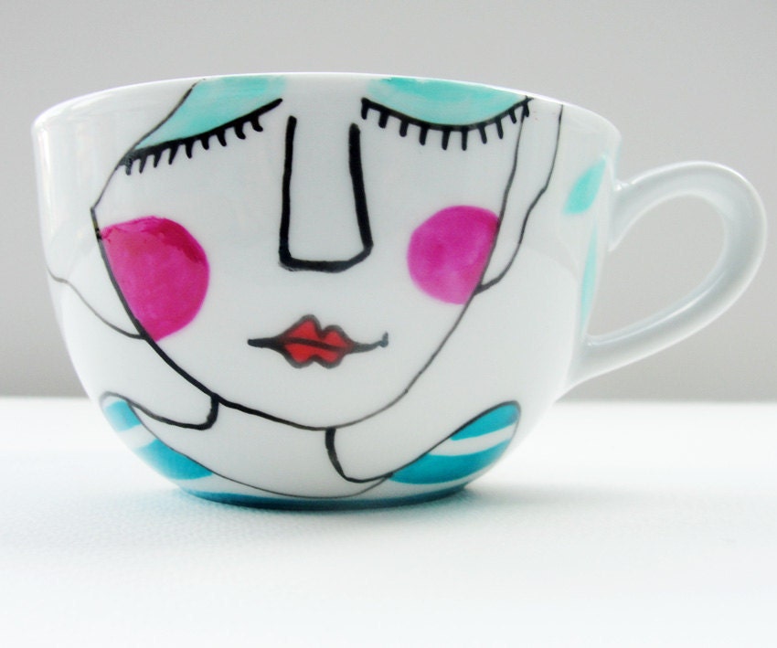 LA VIE EN Rose - handpainted and original teacup set