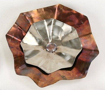 Stainless Steel Large Hammered Flower -Eco friendly decorations for your home or garden.