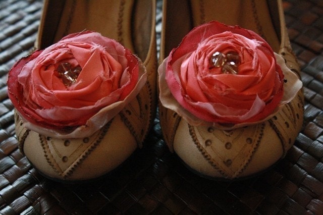 Fabric Flower Pattern Tutorials (2 PDF eBooks) - Rolled Rosettes and Fluffy Cabbage Rose - With Headband and Accessories Tutorials