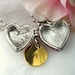 Personalized Red Heart Pendant Locket Charm Necklace, Initial Necklace, Mother's Day Necklace, Mothers Day Jewelry, Hand Stamped