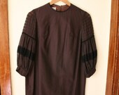 BROWN BETTY peasant 70's tailored dress M