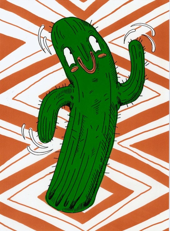 BOOGIE CACTUS offset print