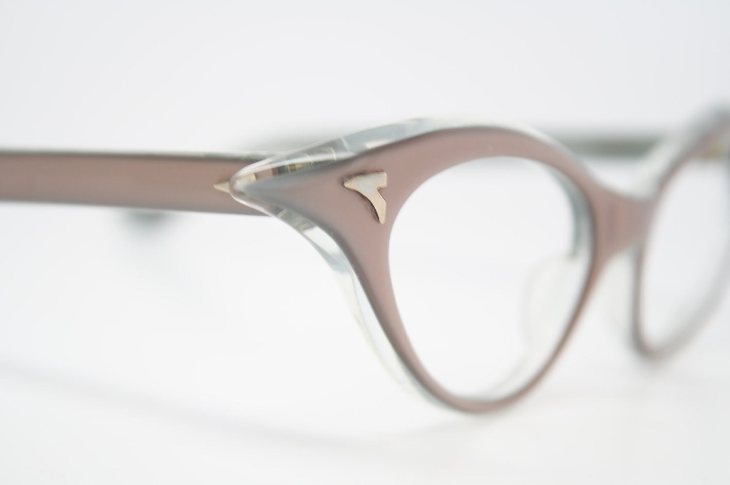 Mink curly cat eye glasses retro vintage