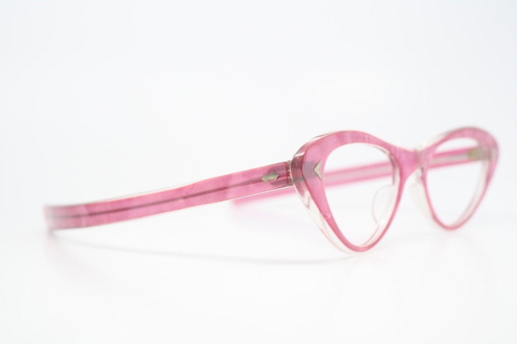 Pink cat eye glasses  vintage cateye eyeglasses frames
