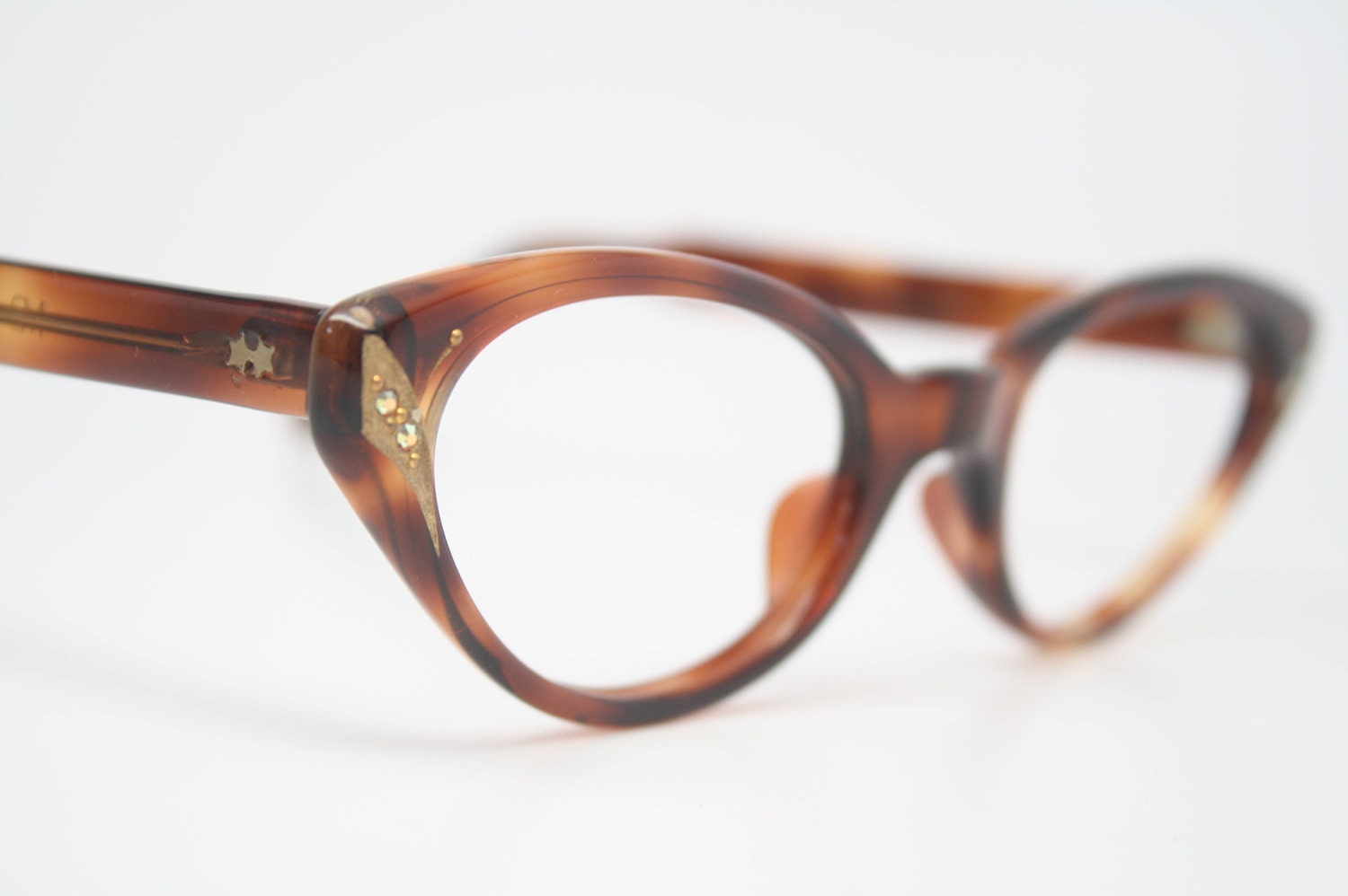 rhinestone vintage cat eye glasses retro