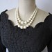 50's Cocktail Dress // Vintage 1950's Black Lace Full Circle Cocktail Party Dress XS