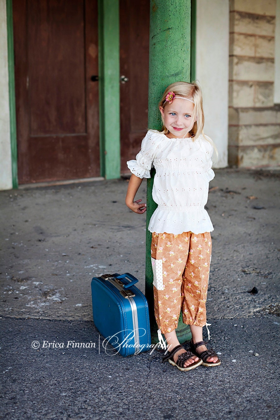 Boutique Peasant Blouse or Dress childrens clothing sewing pattern PDF tutorial by Tenderfeet Stitches INSTANT DOWNLOAD