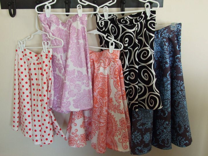 Girl's Twirl Skirt sewing PDF pattern tutorial for kids children and babies INSTANT DOWNLOAD