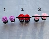 3 Pairs of Spring Themed - 2g (6mm) & 4g (5mm) plugs for GAUGED ears. :) - ONE pair left