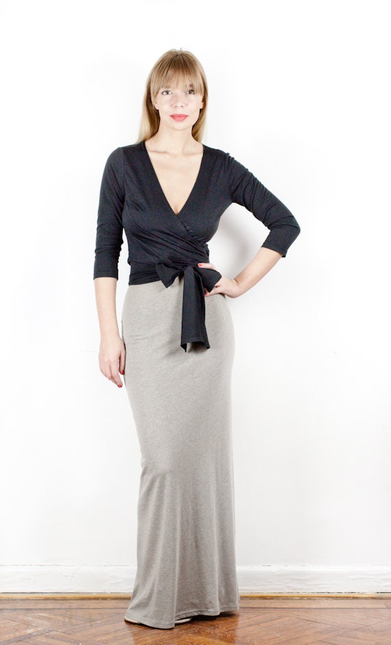 Sexy Cotton Jersey Fishtail Maxi Skirt - Made-To-Measure
