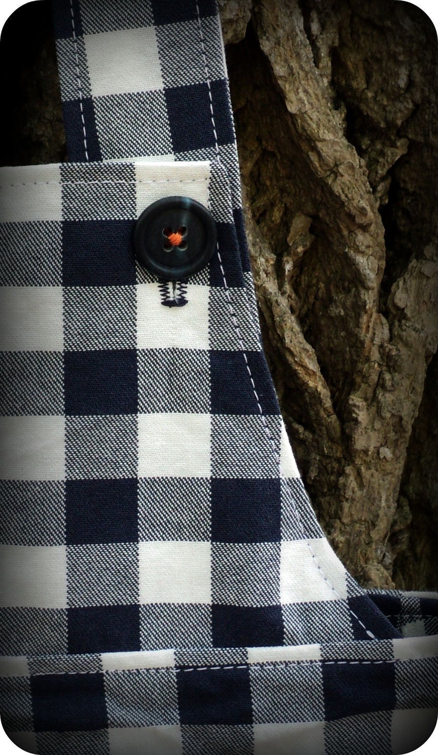 Navy Blue Gingham Check - A Good Day OVERALLs