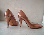 Gorgeous  metalic copper color, sexy  high heel shoes