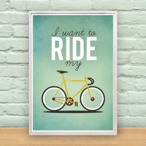 I Want To Ride My Bicycle A2 Poster Limited Edition